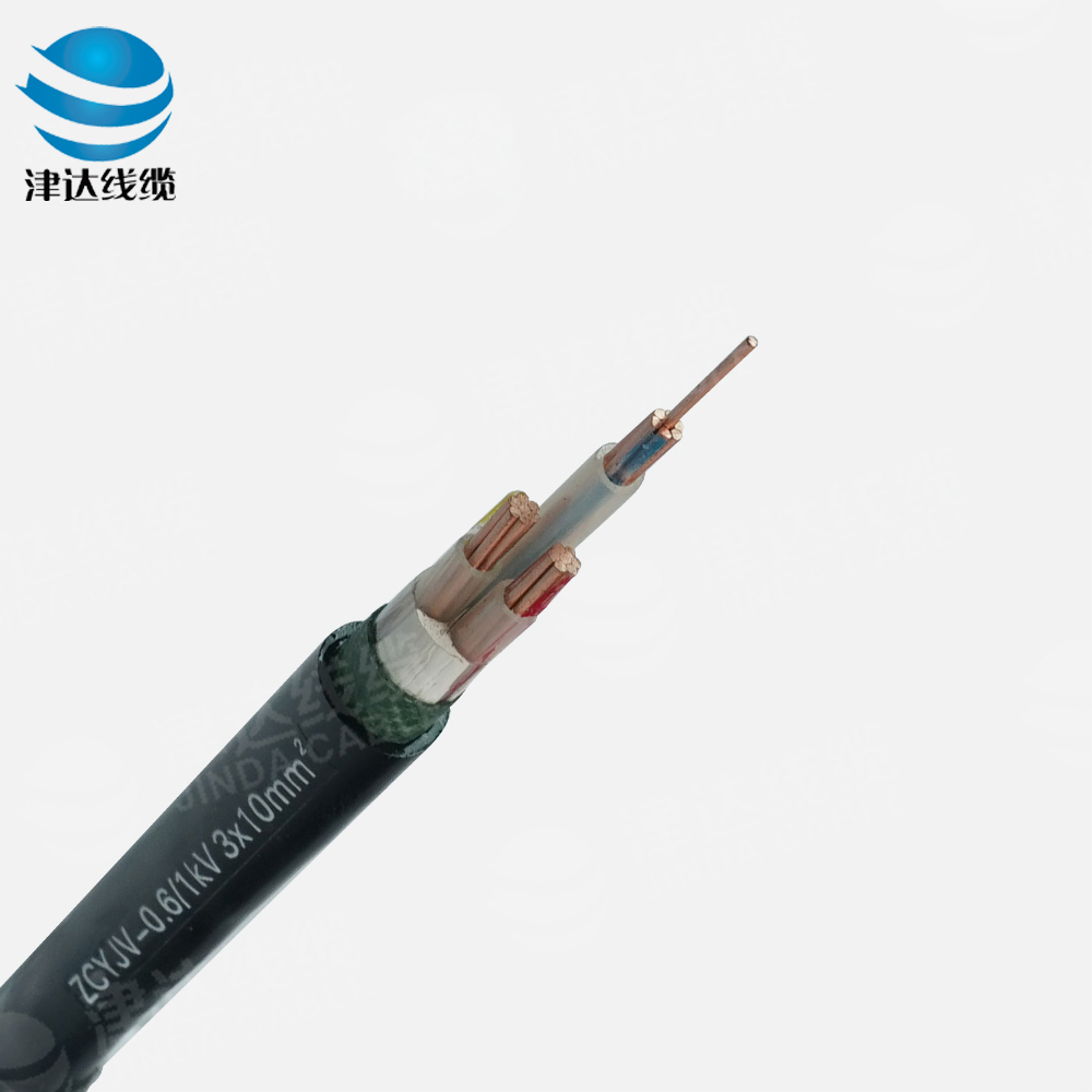 ZC-YJV 3*10铜芯交联聚乙烯绝缘聚氯乙烯护套阻燃C类电力电缆
